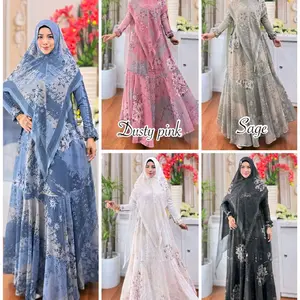cod hawwa || asyika series dzira ||gamis printing mewah