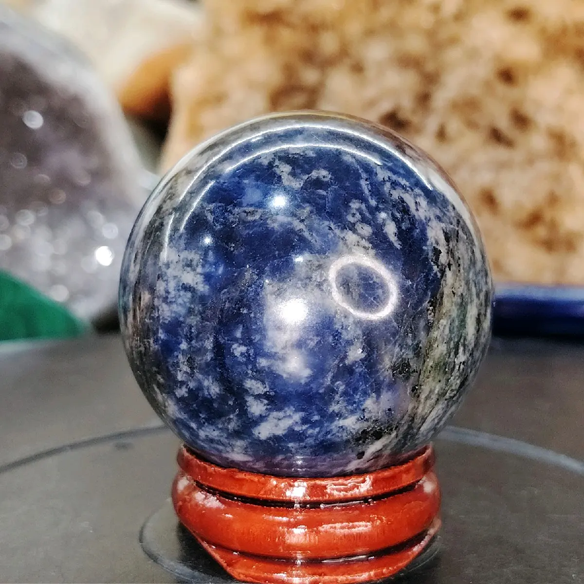 (Local Ready Stock)Natural Brazil High Gred Sodalite Crystal Ball SDB01