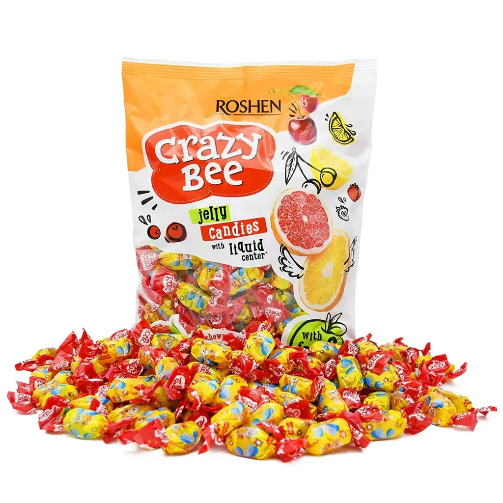 Roshen - Crazy Bee - Jelly Candies with 6 Different Fruit Flavors 500g/1kg Candy