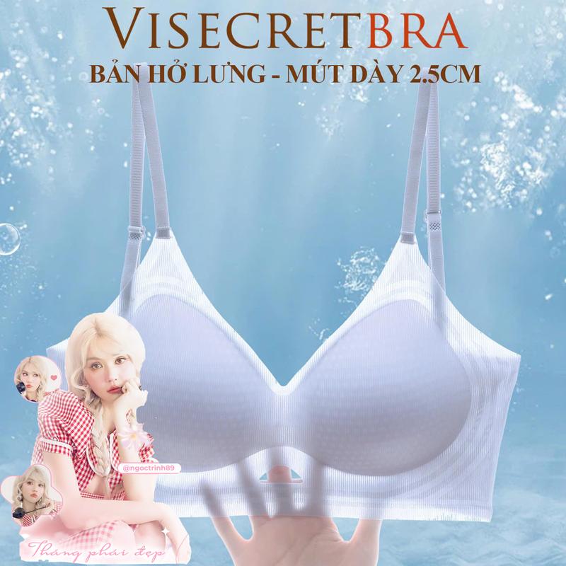 LIVE x Bản Hở Lưng x Mút Dày 2.5cm Áo Lót Bra Su Có Đệm Mút Nâng Ngực Mỏng Mịn Không Lộ Viền Không Gọng Hở Lưng Voi -VN240856
