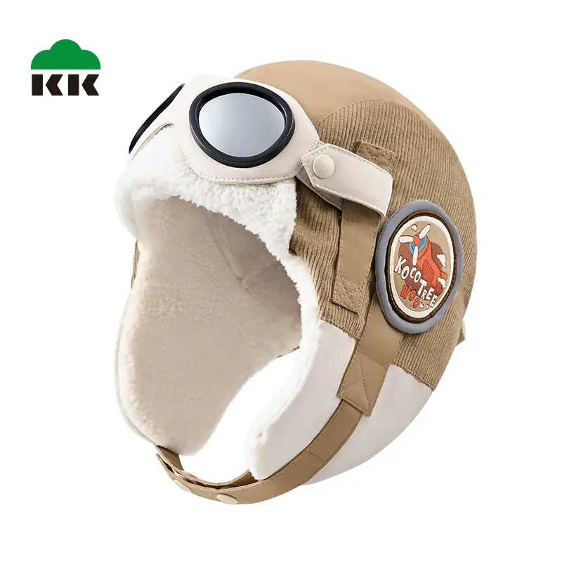 Mũ Phi Công Trẻ Em, Kocotree, Dành Cho Bé Trai Và Bé Gái, Mũ Lei Feng, Chống Gió, Có Bảo Vệ Tai, Ấm Áp, KQ24092 0