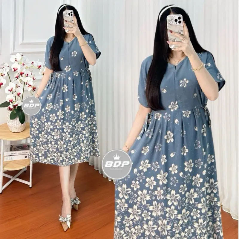 Daster Chibi Rayon Harian Santai Wanita Motif Pita Busui Resleting Depan Daster Wanita Lengan Pendek Ld 110 Baju Wanita Harian Murah Adem Baju Tidur Wanita Rayon Kekinian Terbaru Nyaman Batik Wanita Dress Kekinian Busui Bumil 7