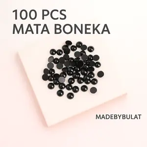 MADEBYBULAT - 100 PCS MATA BONEKA TEMPEL BULAT AMIGURUMI 4MM, 5MM, 6MM, 7MM, 8MM