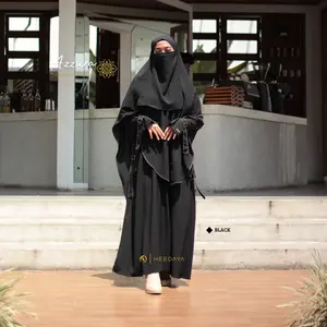 HEEDAYA – AZZURA ABAYA SET ANTI UV DOUBLE PROTECTION | ABAYA GAMIS LEBARAN 2026, MUSLIMAH MODERN