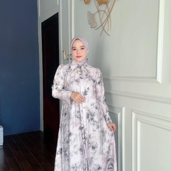 MECA dress Lebaran 2025 bahan jaguard viscose by Azasyagallery Gamis Wanita 3