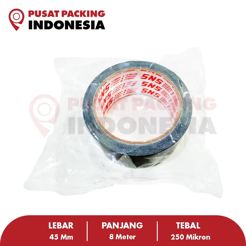 ( 1 SLOP / 6 PCS ) - Lakban Kain Hitam / Cloth Tape 8  Meter x 45 Mm x 250 Mic (SNS) 2