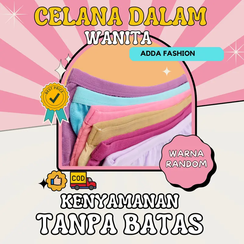 Celana Dalam CD 3pcs GROSIR lembut nyaman ukuran celana dalam Wanita Polos Halus Size M-L-XL-XXL-XXXL Motif Polos Celana Dalam Wanita Premium celana  dalawa  cewek 4