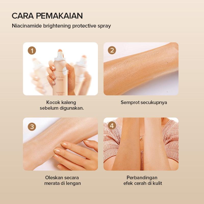BERLALA Whitening Spray SPF 35 Sunscreen Spray Isolation Face and Body Protection Niacinamide Hyaluronic Moisturizing BPOM BLL15 5