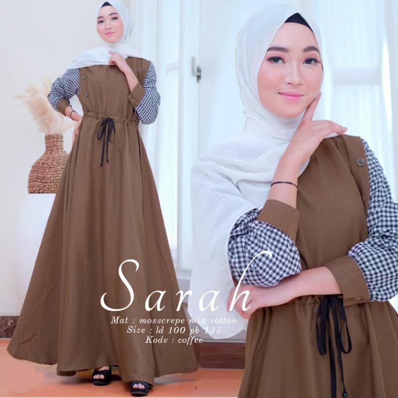 Baju Gamis Wanita Muslim Terbaru SARAH Dress cantik Murah kekinian NS 49 4