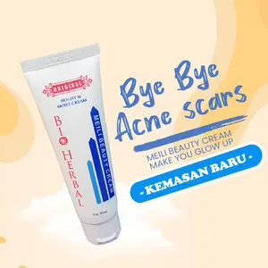 Meili Beauty Cream Bright and Moist 60ml - Cream Menyamarkan Kehitaman dikulit karena Gigitan Serangga Nyamuk - BIO HERBAL