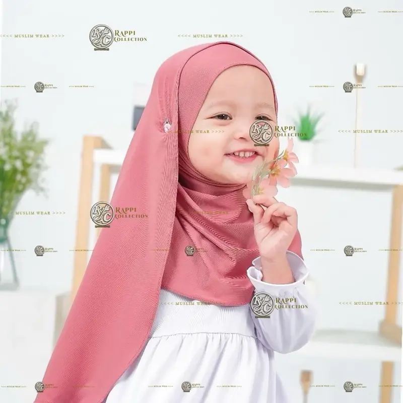 Pastan Anak Pashmina Instan Anak Jersey Kancing Diandra Umur 3 - 7 Tahun Jilbab Muslim Kerudung 3