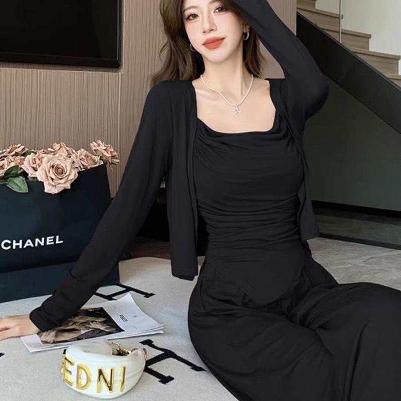 OneSet Atasan Wanita Casual Setelan Knit  Basic Adem Celana Panjang Baju Wanita Santai M623 7