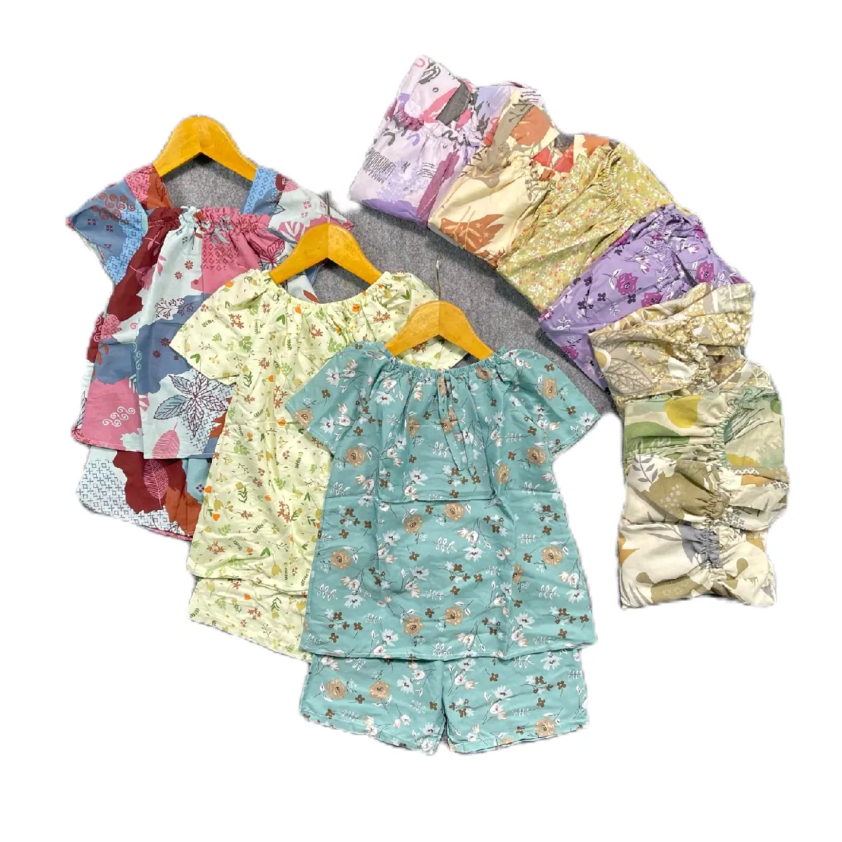 one set motif  fuji baju anak Fashion