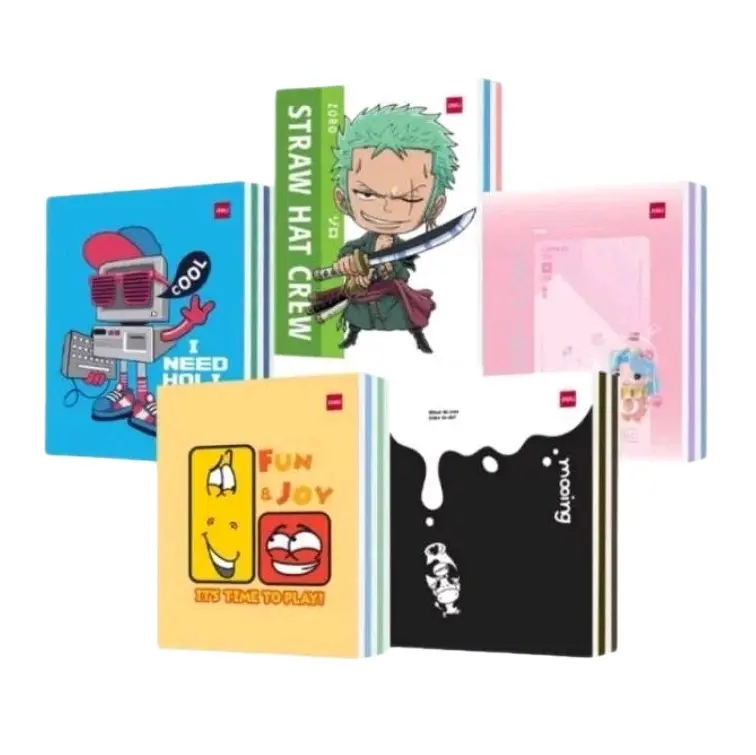 Buku Tulis DELI Bergaris 38 lembar 10pcs/pack / karakter lucu / Buku one piece / buku deli / buku 38 lembar