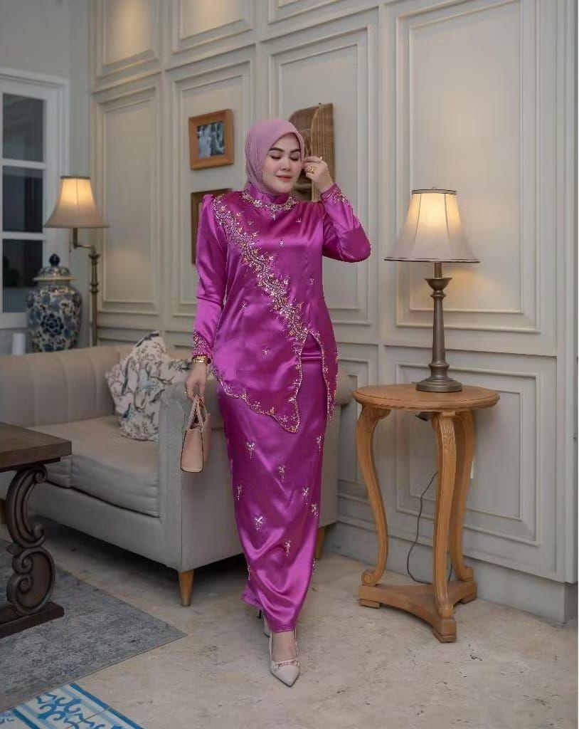 SET SERIES LEONI//SETELAN KEBAYA/PATET TERBARU/SETELAN KEBAYA MALAYSIA/KEBAYA WISUDA//KONDANGAN TERBARU Dress Payet Baju Pesta Panjang Remaja