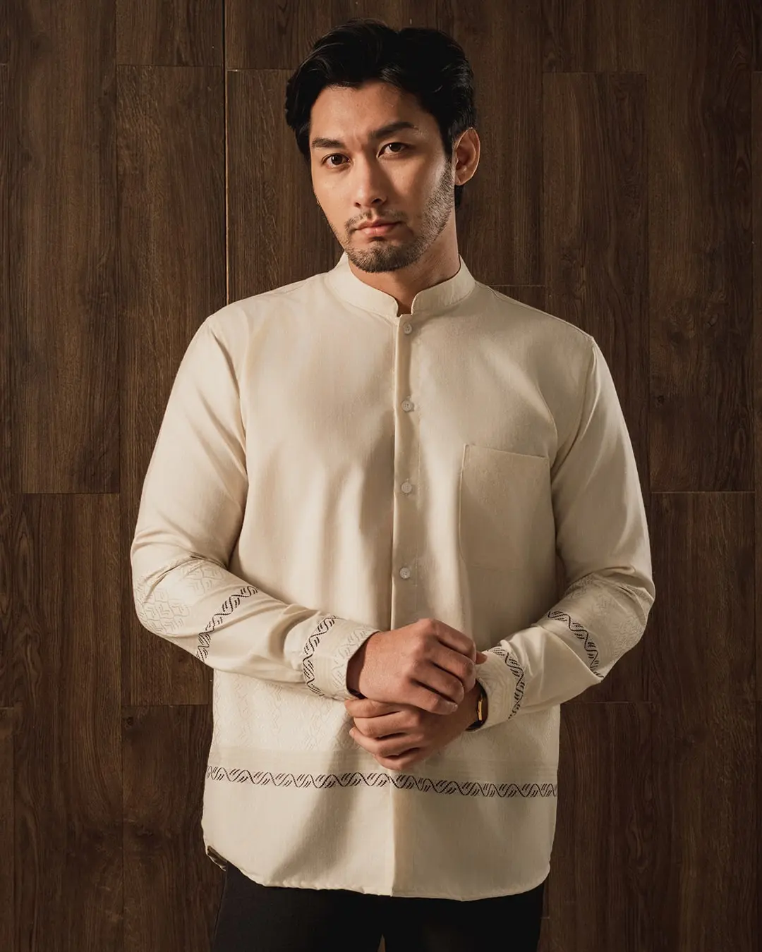 HSRM Koko Shirt Kemeja Koko Pria Ramadan Lengan Panjang
