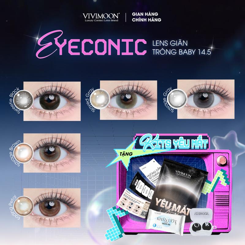    COLLECTION 14.5   Tổng hợp 5 mẫu Kính áp tròng VIVIMOON EYECONIC lens cận cho mắt giãn tròng to 14.5mm lens 06 tháng  Giá 01 đôi  