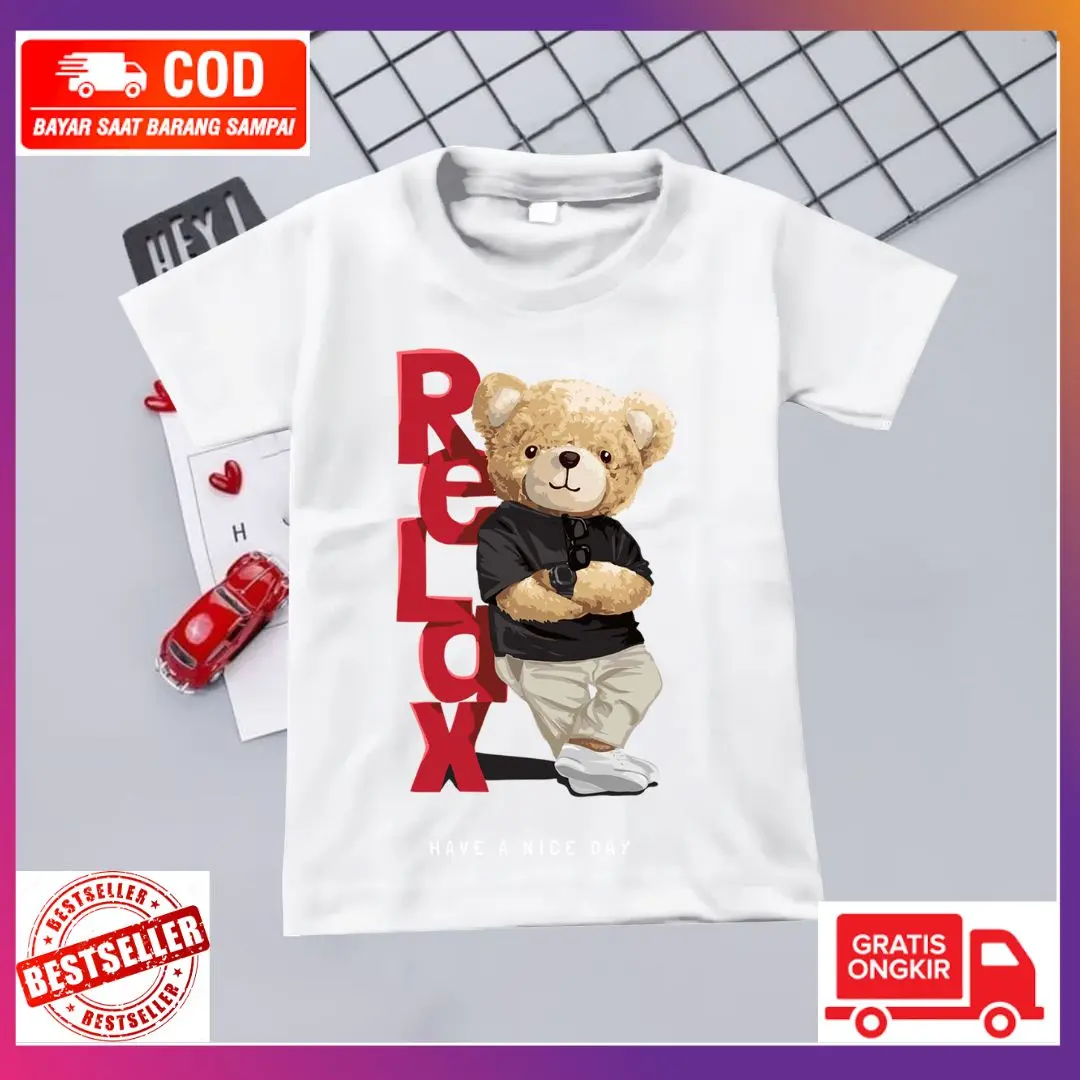 Kaos anak laki laki / baju kaos anak cowok ukuran 1-10th