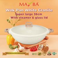 Gambar MAYBA PANCI JUMBO 36CM steamer wok pan kuat diecasting technology WAJAN WOKPAN ANTI LENGKET GRANIT BERSINAR Lebih besar dari wok 30 32 34 cm - WOK 36CM Hanya panci dari Gohappy Store Kota Administrasi Jakarta Timur 4 Tokopedia