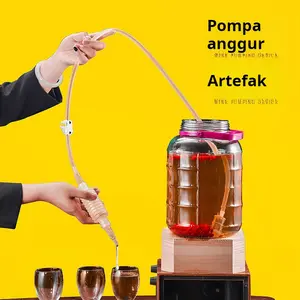 Perangkat pengisap anggur rumah tangga menyedot peminum self-priming pompa air listrik otomatis penuh filter pembuatan anggur artefak