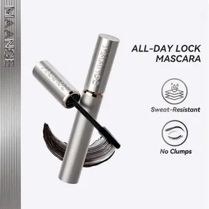 MAANGE All Day Lock 2-in-1 Brush Mascara Water proof Tahan Lama No Smudge Profesional Panjang & Volume Maskara Liquid Eyelash Hitam Sikat Ganda