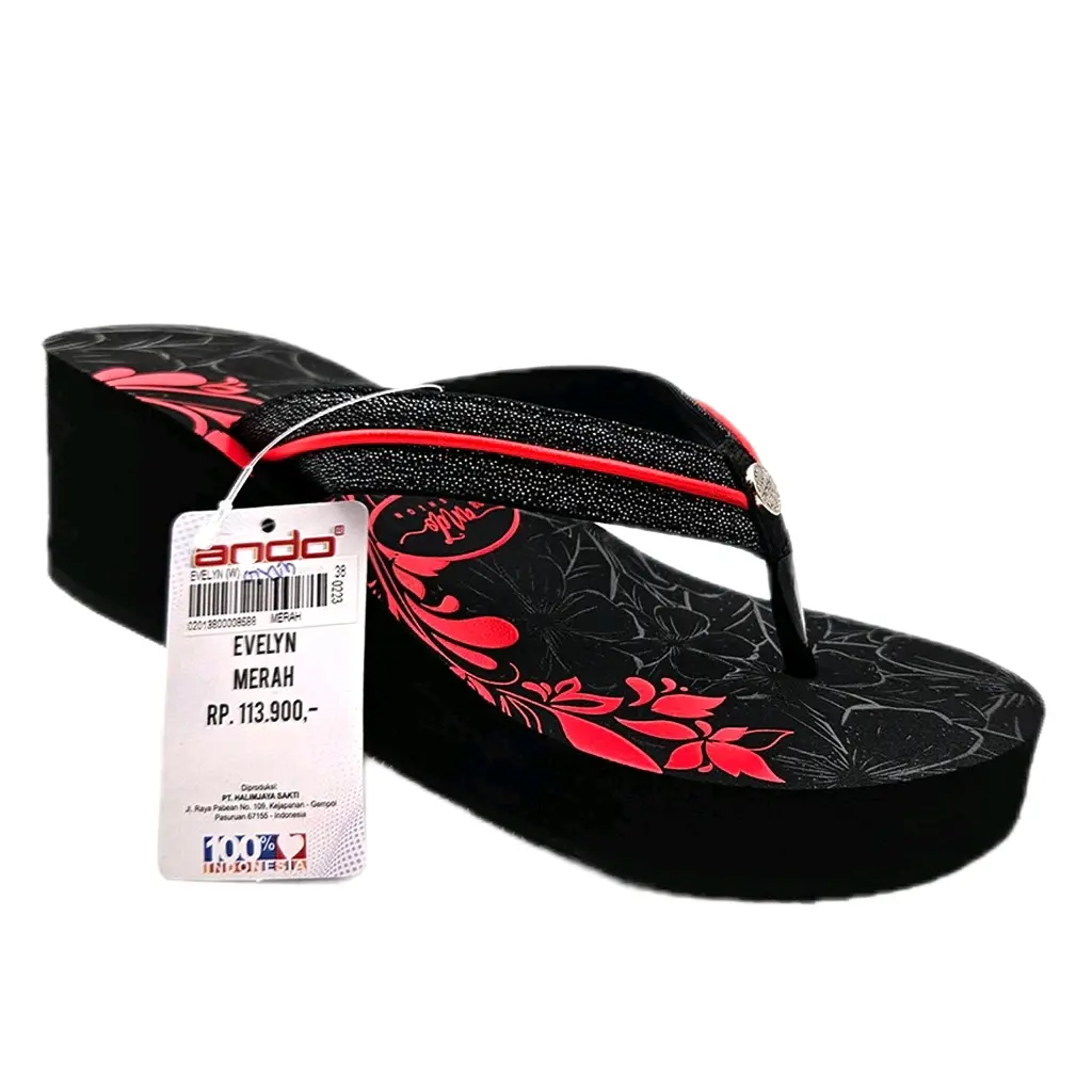 ANDO SANDAL WANITA JAPIT SPON SENDAL HAK 5 CM SENDAL WEDGES WANITA DEWASA SIZE 36-40