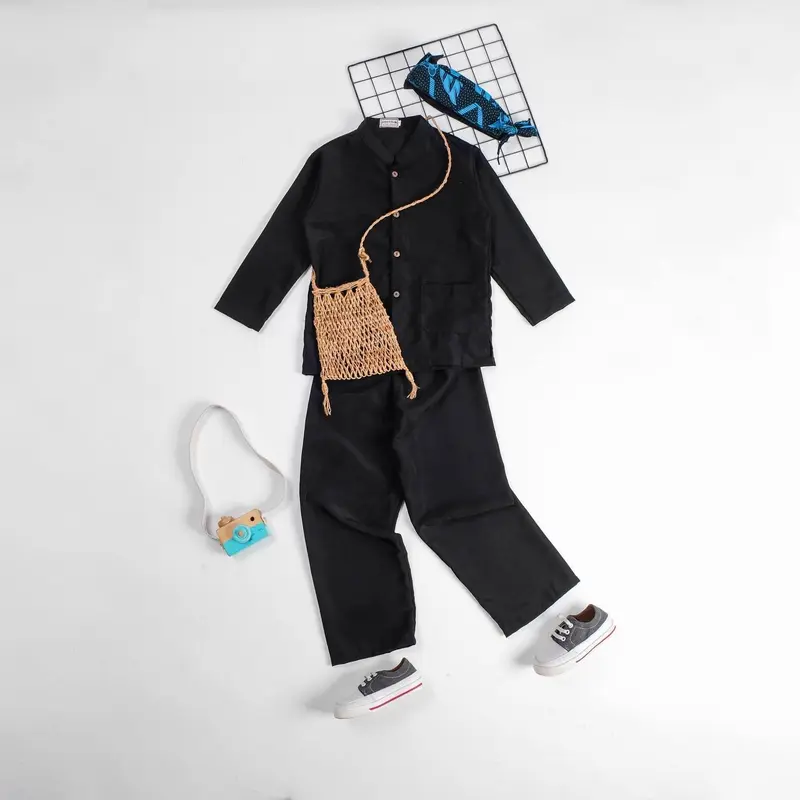 LUFFYSTORE - Setelan fullset Baju Adat anak Baduy sunda Baju adat anak setelan Baduy anak tas koja jaring baduy FASHION 0