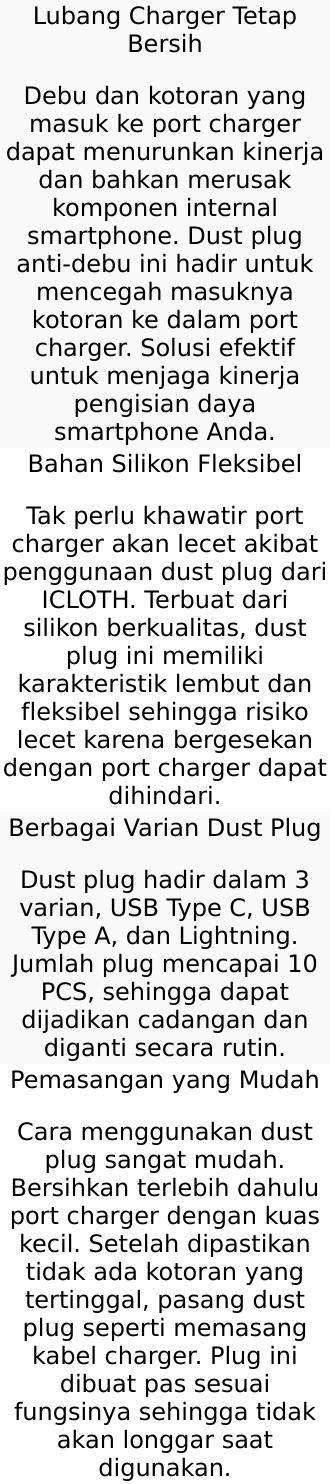 ICLOTH Dust Plug Cover Penutup Port Charger Laptop HP 10 PCS USB Type A - CL1