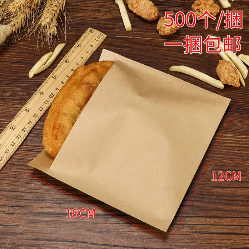 100pcs 13x13cm kertas donut laminasi kertas kue roti gorengan burger paper bag kantong kemasan kue 1