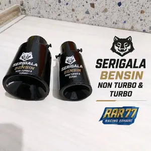 Knalpot serigala Srigala model baud HITAM l300 Granmax Apv Carry Sigra Kijang Luxio panther hino canter traga ragasa umplung T120ss dll