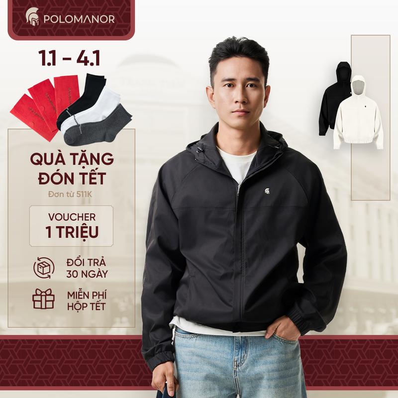 NEW T9 Áo khoác gió nam Cao Cấp chống nắng ASTON chất liệu Dù Twill mềm mịn thoáng mát - POLOMANOR