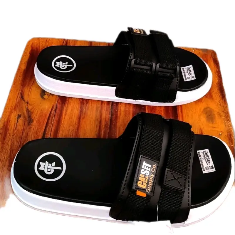 Sendal Slide Kekinian Pria Wanita Model Terbaru Shoes Selop Kasual 0