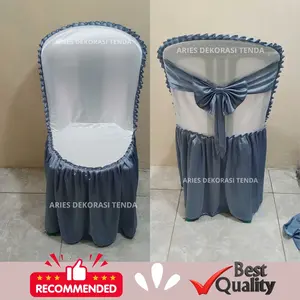 isi 10 buah Sarung Kursi Plastik Napoly Tipe 101 Abutay Tanpa Lapisan Busa Dekorasi Kain