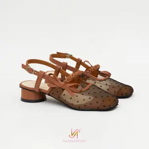 Nadilastuff Lucia Pantofel Mules Hak Wanita Kasual