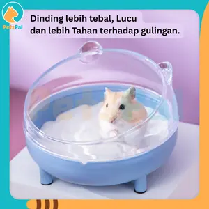 Toilet Hamster Besar Tinggi Serbaguna Anti Ciprat Hamster Toilet Bathroom Dual-Use Bathing Basin