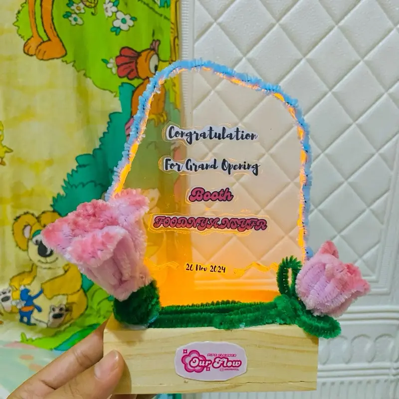 Say standing akrilik/papan bunga akrilik ukuran 10,5 x 14,8 cm 1