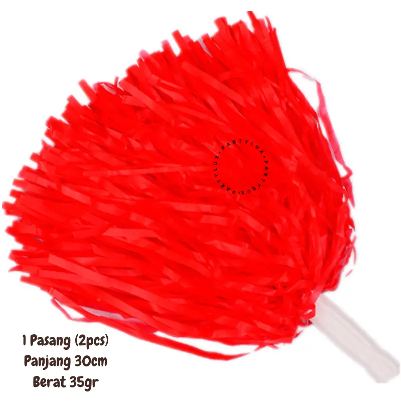 1 Pasang Pom Pom Cheerleader / Pompom Nari Rumbai 5