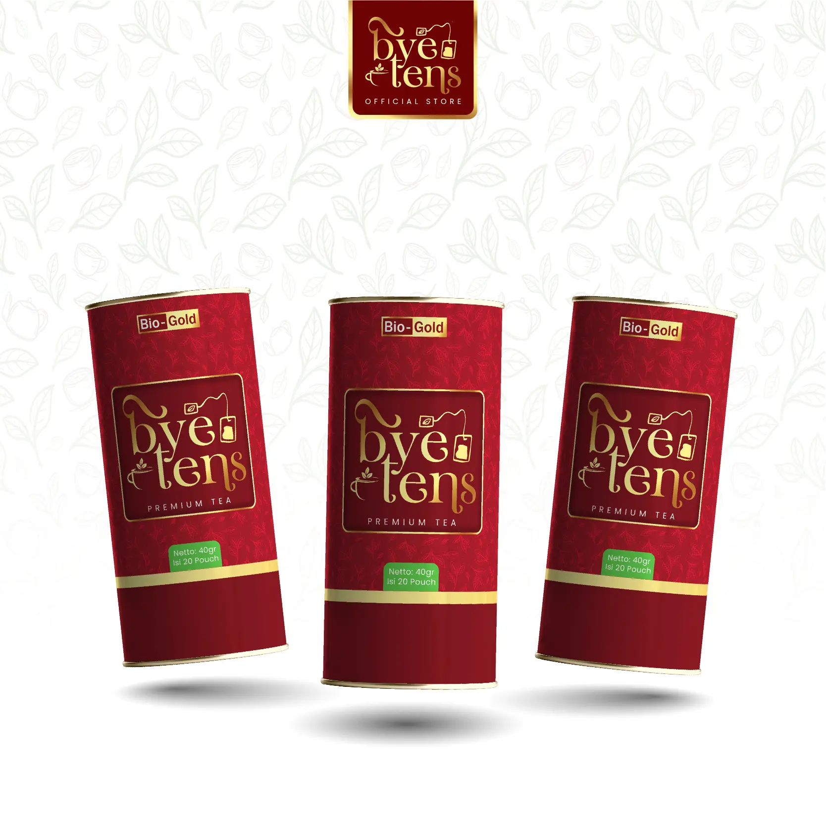 Teh Bye Tens Premium Tea - Bundling 3 Kaleng Minuman Herbal Alami Penurun Tekanan Darah Tinggi