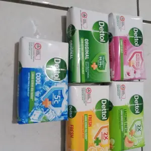 Dettol Sabun Mandi batang 60 Gram Isi 5 - Soap Hand Tubuh Perawatan Pencerah Membersihkan Tangan Berminyak