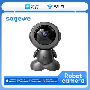 Menyatakan Kamera Pintar CCTV, SAGEWE, dengan Skrin LCD, Panggilan Video, Paparan Telefon, Suara Dua Hala, Sesuai untuk Pemantauan Bayi, Pengesanan, Kamera CCTV Dalaman Tanpa Wayar, Resolusi HD 1080P, Penglihatan Malam, Kamera Keselamatan Ip, Jualan Kilat