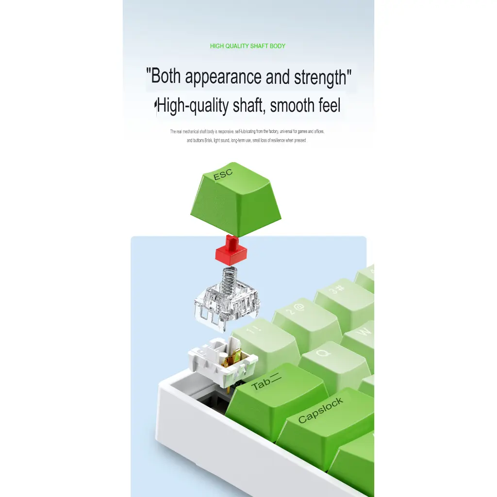 Bàn phím cơ Leaven K68 Không dây bluetooth  - Led RGB - Có hot-swap - Keycap Xuyên LED - Có APP tùy chỉnh | BigBuy360 - bigbuy360.vn