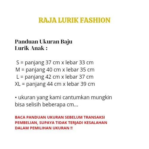 BAJU LURIK ANAK / BAJU SURJAN ANAK/ BAJU ADAT JAWA 1