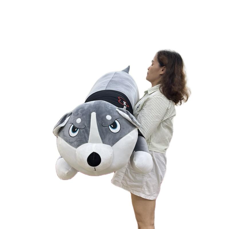 Gấu Bông Chó Husky Gối Ôm Có Khoá Kéo Dùng Để Ôm Ngủ Hoặc Làm Quà Tặng Thú Bông Thú Nhồi Bông Toy Đồ Chơi Phát Nhạc Nhiều Size Chất Liệu Mềm Mịn An Toàn Cho Sức Khỏe
