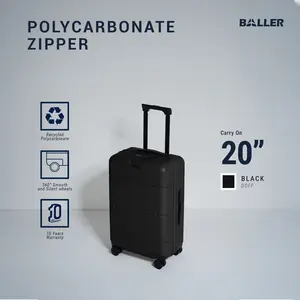 BALLER Koper Zipper Polycarbonate Carry On 20 inch - Koper Kabin Kecil Travelling TSA Lock