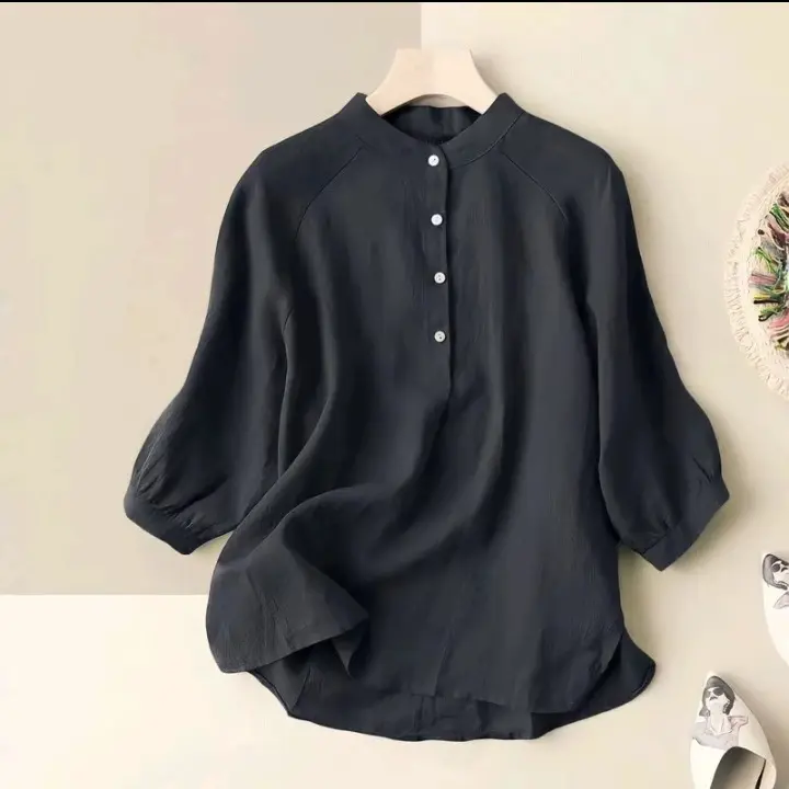 KEMEJA WANITA CRINKLE AIRFLOW PREMIUM KERAH SANGHAI 2024