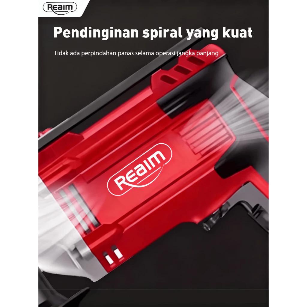 REAIM Mesin Bor dan Gerinda Listrik 2 IN 1 Paket 13MM Untuk Perbaikan Rumah Tangga Konstruksi Bangunan dan Perbengkelan Kuat Tahan Lama Multifungsi Harga Terjangkau Garansi 5 Tahun