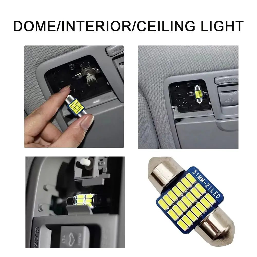 Đèn LED 31mm Festoon, cho đèn trần Nội Thất ô tô, Thích hợp cho Toyota Fortuner, Hilux, Innova