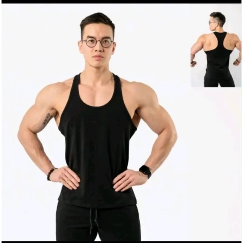Singlet Pria fitnes olahraga Lekbong Gym - Pakaian Olahraga - Sport Outdoor cepat kering xl