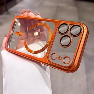 Funda suave magnética transparente de alta calidad y lujo para iPhone 17/16 Pro Max/Pro/Plus/Air