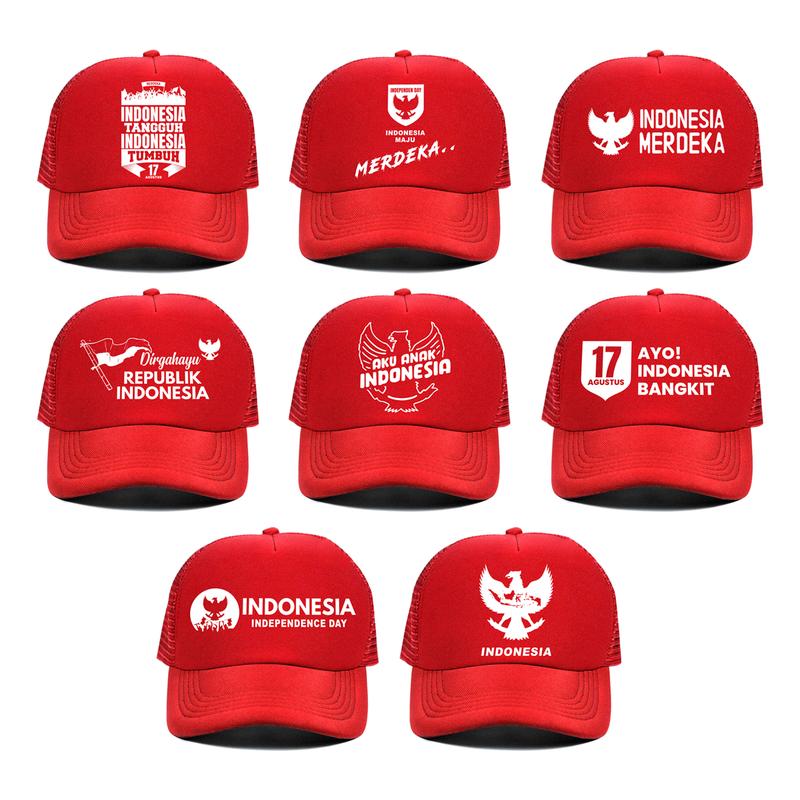 Product Introduction of Topi Trucker Dewasa Couple 17 Kemerdekaan Agustus Indonesia topi Agustusan Indonesia Merdeka Dirgahayu Hari Kemerdekaan Independence Day 13
